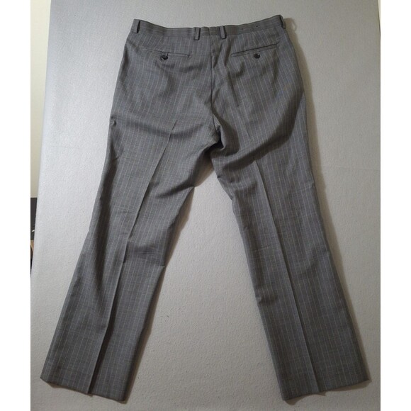 Banana Republic MadMen Dress Pants Mens 36x32 Gray Wool Pinstripe Slacks - Picture 11 of 12